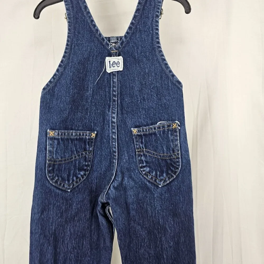 Vintage Lee Overalls Denim Toddler Size 24M Blue Jean